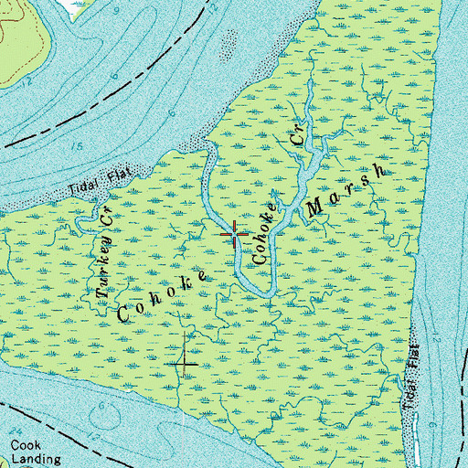 Topographic Map of Cohoke Marsh, VA