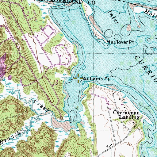 Topographic Map of Cold Harbor Creek, VA