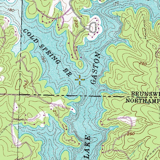 Topographic Map of Cold Spring Branch, VA