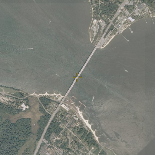 Aerial/Satellite Image of Coleman Memorial Bridge, VA