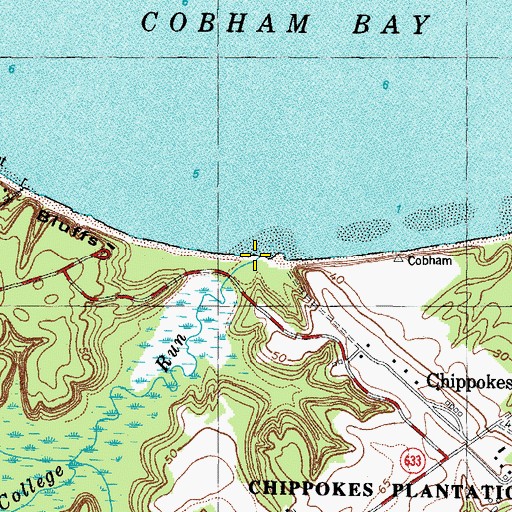 Topographic Map of College Run, VA