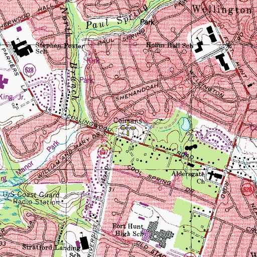 Topographic Map of Coleman Cemetery, VA