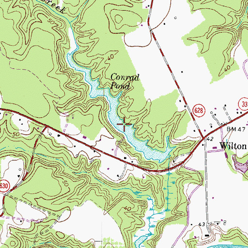 Topographic Map of Conrad Pond, VA