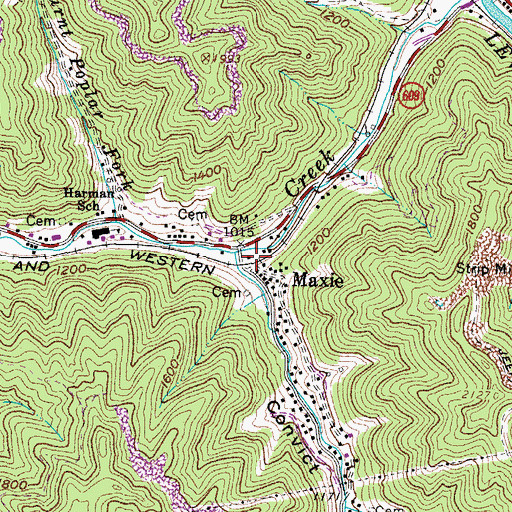 Topographic Map of Convict Hollow, VA
