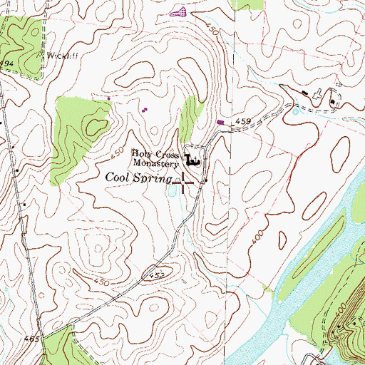 Topographic Map of Cool Spring, VA