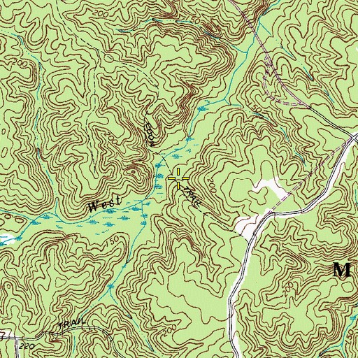 Topographic Map of Coon Trail, VA