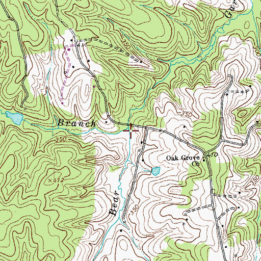 Topographic Map of Cottonpatch Branch, VA