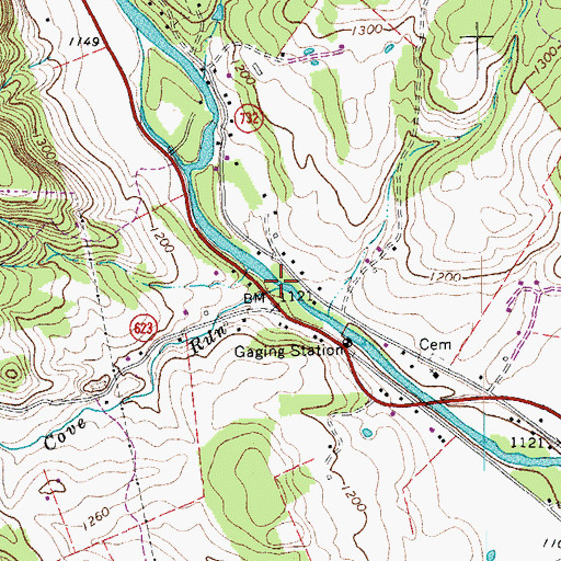 Topographic Map of Cove Run, VA