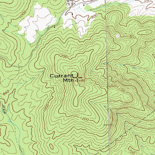 Topographic Map of Currant Mountain, VA