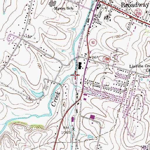 Topographic Map of Daphna Creek, VA