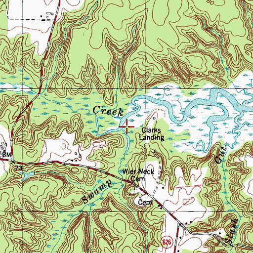 Topographic Map of Dark Swamp, VA