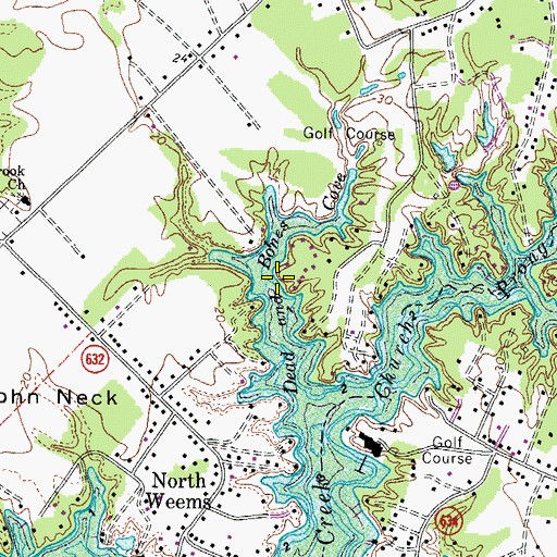 Topographic Map of Dead and Bones Cove, VA