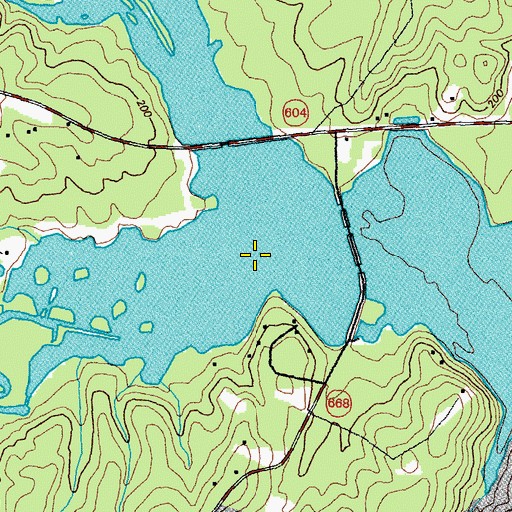 Topographic Map of Deep Creek, VA