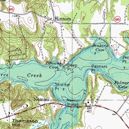 Topographic Map of Deep Point, VA