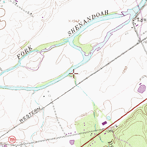 Topographic Map of Deep Run, VA