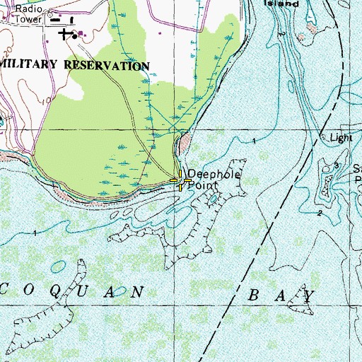 Topographic Map of Deephole Point, VA