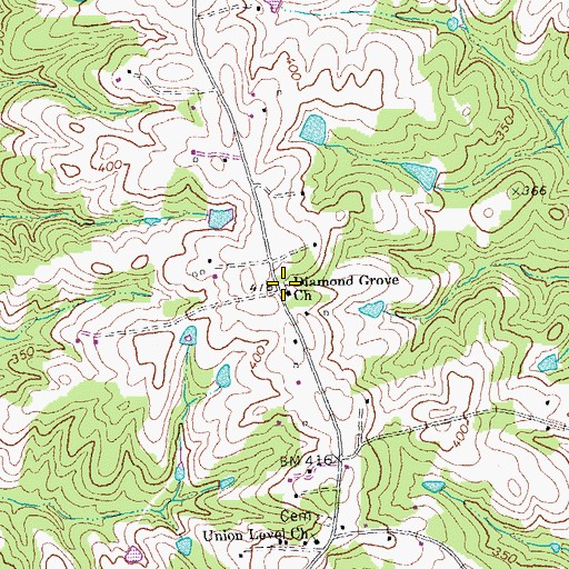 Topographic Map of Diamond Grove Church, VA