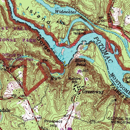 Topographic Map of Difficult Run, VA
