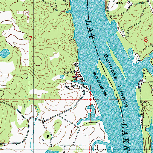 Topographic Map of Smiths Camp, AL