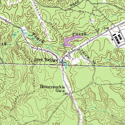 Topographic Map of Dirt Bridge, VA