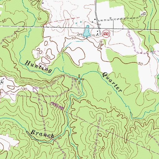 Topographic Map of Dividing Branch, VA
