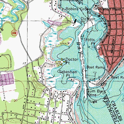 Topographic Map of Doctor Point, VA