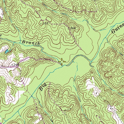 Topographic Map of Doe Branch, VA