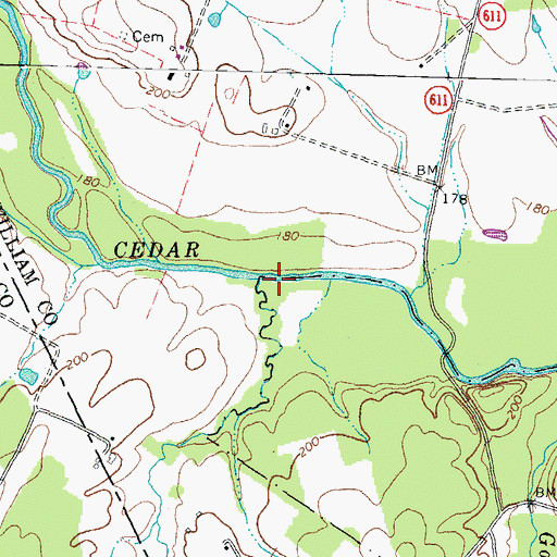 Topographic Map of Dorrells Run, VA