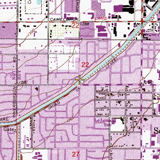Topographic Map of Lafayette Parkway, AZ