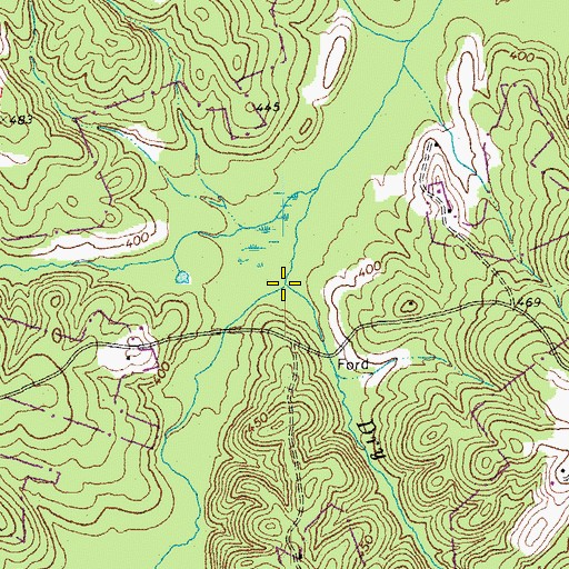 Topographic Map of Dry Creek, VA