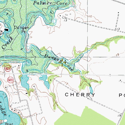 Topographic Map of Dungan Cove, VA