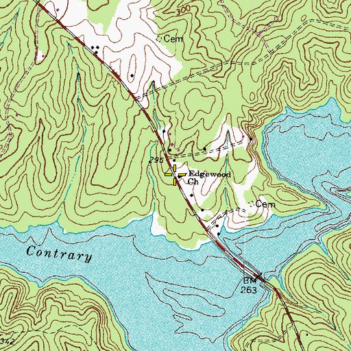 Topographic Map of Edgewood Church, VA