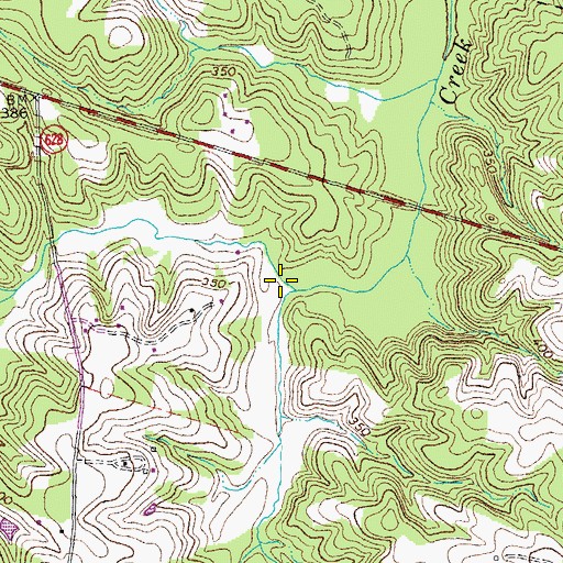 Topographic Map of Ellis Creek, VA