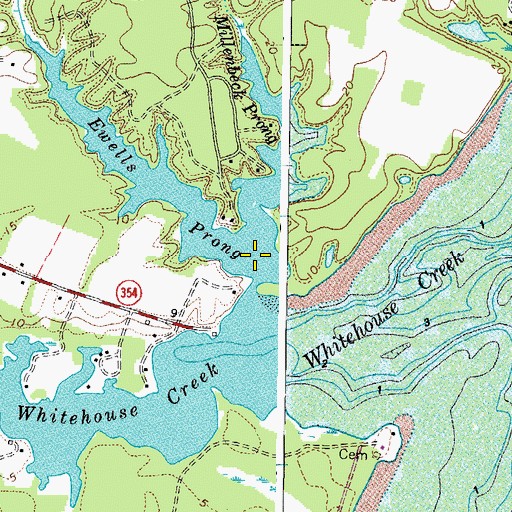 Topographic Map of Ewells Prong, VA