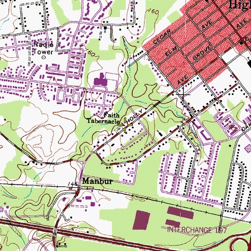 Topographic Map of Faith Tabernacle, VA