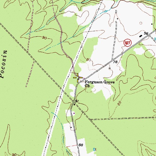 Topographic Map of Ferguson Grove Church, VA