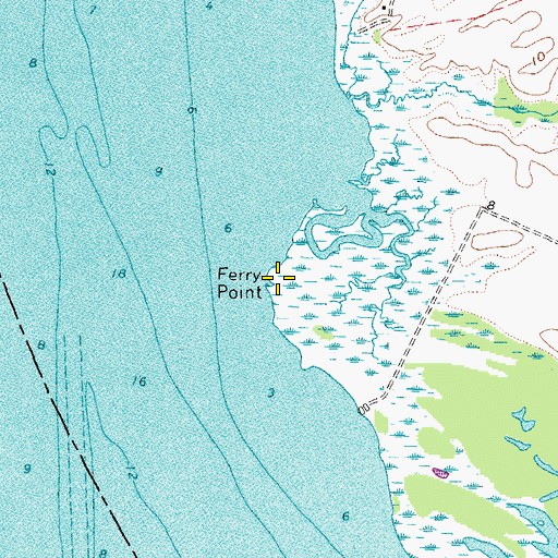 Topographic Map of Ferry Point, VA