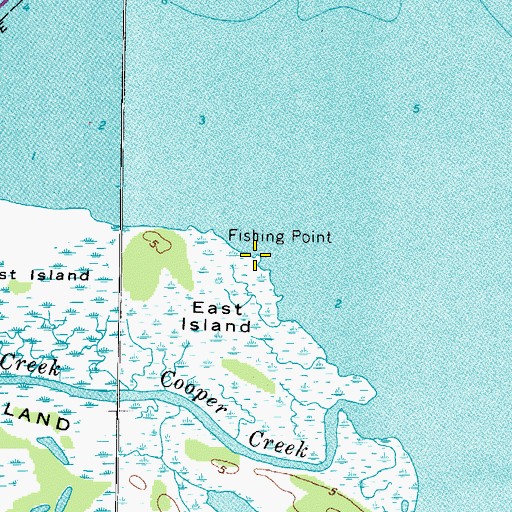Topographic Map of Fishing Point, VA