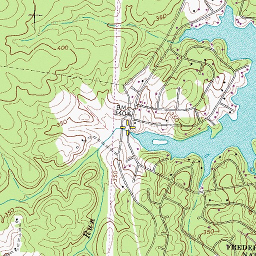 Topographic Map of Flat Run, VA