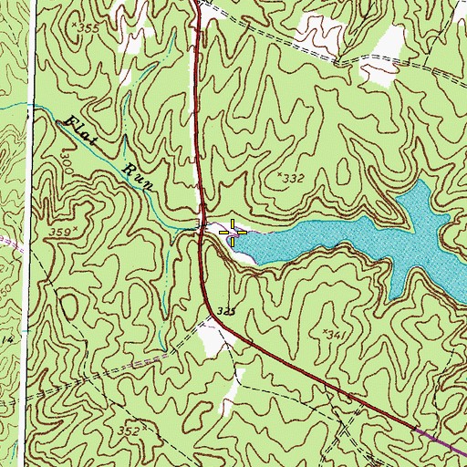 Topographic Map of Flat Run, VA