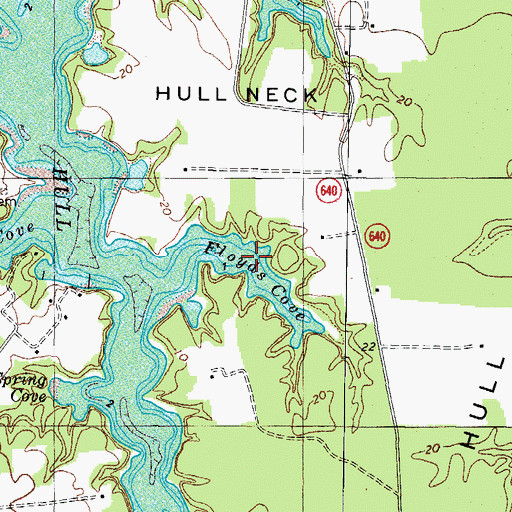 Topographic Map of Floyds Cove, VA
