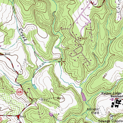 Topographic Map of Forest Creek, VA