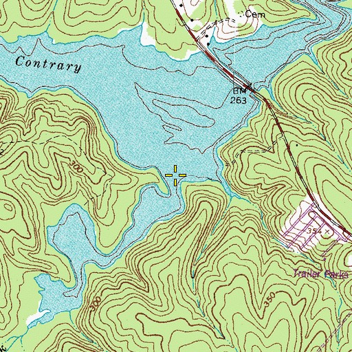 Topographic Map of Freshwater Creek, VA