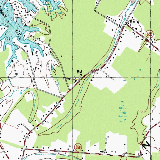 Topographic Map of Friends Church, VA