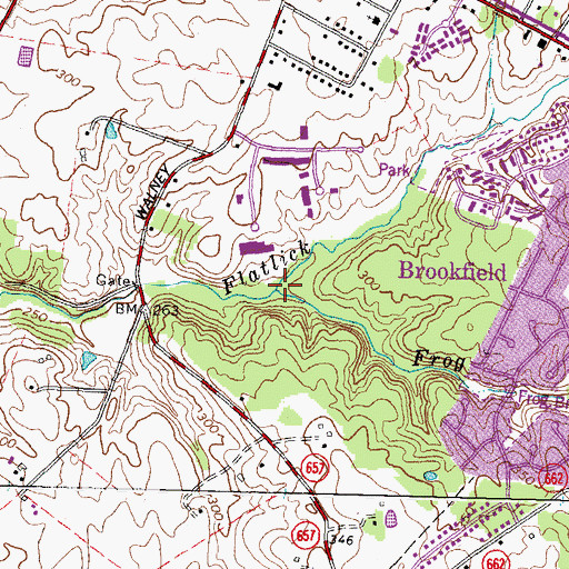 Topographic Map of Frog Branch, VA
