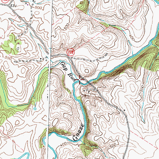 Topographic Map of Gap Run, VA