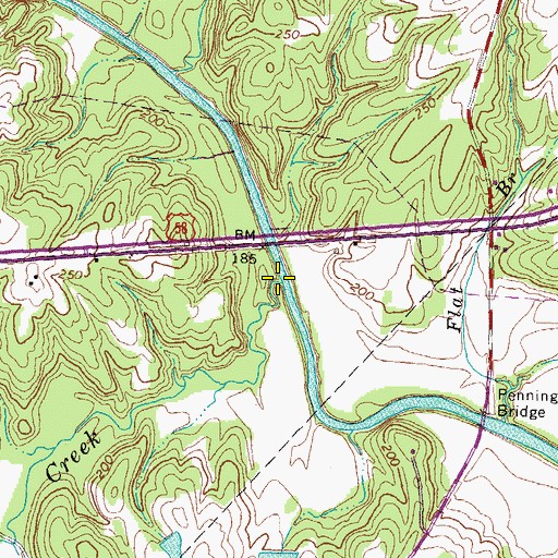 Topographic Map of Genito Creek, VA
