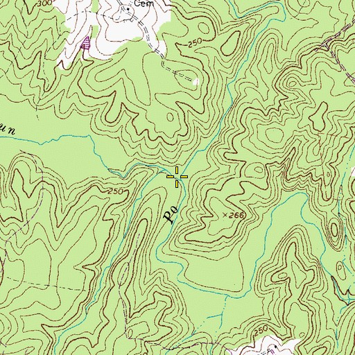 Topographic Map of Glady Run, VA