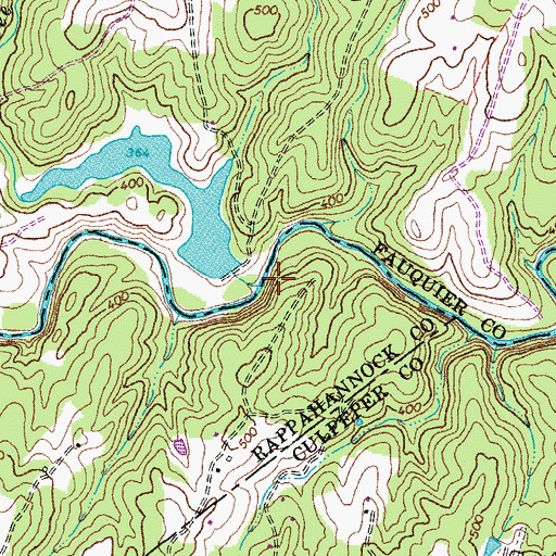 Topographic Map of Glascock Run, VA