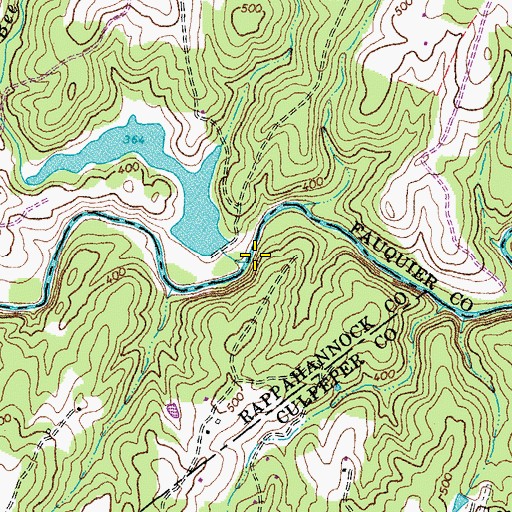 Topographic Map of Glascock Run, VA